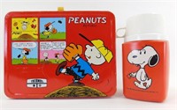 1958 Peanuts Metal Lunch Box with Thermos -