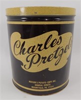 * Vintage Charles Pretzels Tin Can