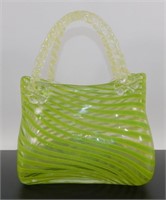 * Beautiful Art Glass Bag with Handles