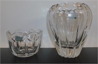 * Pair of Heavy Mikasa Crystal Glass Pieces -