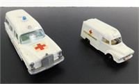 2 Vintage Matchbox Ambulance Die-Cast Vehicles