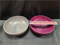 Purple & Grey Shallow Planter Bowls