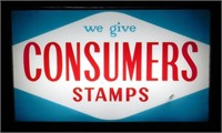 * We Give Consumers Stamps Light-Up Sign - 26"