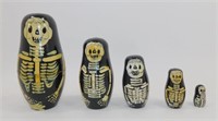Vintage Matryoshka Skeleton Nesting Dolls - Chip