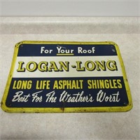 Logan Long Asphalt shingle sign. Stout.