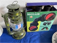 K - Lantern & Binoculars Lot