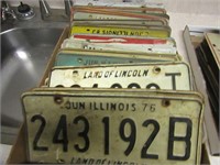 (35)1960's-90's Illinois License plates.