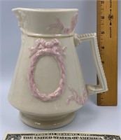 Beleek pottery pitcher approx. 6 1/2"