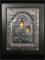 Precious holy image made of pure silver 950