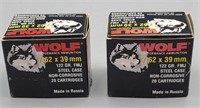 Pair of wolf 7.62x39mm ammo
