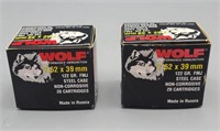 Pair of wolf 7.62x39mm ammo