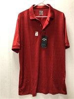 CALLAWAY MEN'S  MESH GOLF POLO SIZE LARGE