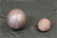 Pair of Cannon Balls - Likely Civil War Period