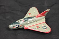 Douglas Sky Ray Tin Jet Airplane Friction Toy
