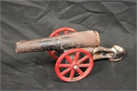 Cast Iron Painted Toy Cannon