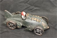 Cast Iron Painted Toy Race Car