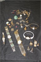 Mixed Lot of Costume Jewelry Inc. 5 Watches