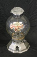 Nice 1 Cent Coin-Op Machine With Glass Globe