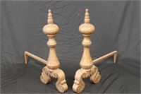 Pair of Antique Fireplace Andirons