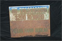 Metal Texas Farm Bureau No Tresspassing Sign #2