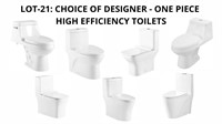 Toilets - Designer One Piece High Efficiency (Choi