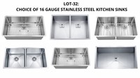 Stainless Sinks - 16 Gauge (Your Choice)