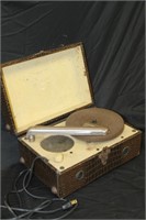 Vintage Faux Alligator Skin Record Player