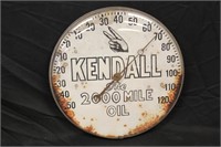 Kendall Oil Glass Faced Round Thermometer
