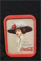 Coca Cola Metal Victorian Lady Serving Tray