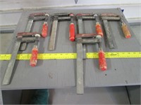 6 Bessey "16"-style Fast-Acting Clamps