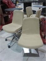6 Borgo Retro Swivel Office Chairs & Table