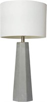 Elegant Designs Concrete Fabric Shade Table Lamp