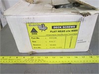 Flat Head Deck Screws, 8 x 1", ~3/4 box