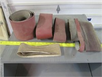 Variety of Sanding Belts (some used) & Roll