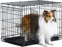 New World Pet Products Folding Metal Dog Crate