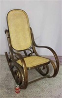 Vintage Cane Back Rocking S Chair