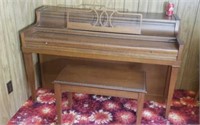 Cable Nelson Piano with Bench and Sheet Music