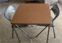 Folding Card Table and 2 Chairs