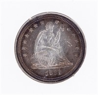 Coin 1866  Seated Quarter Brilliant Uncirculated