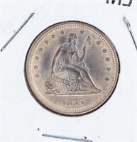 Coin 1875 Liberty Seated Quarter in AU