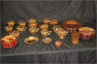 Vintage Marigold Set of Glassware - Large Lot