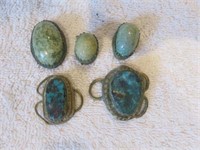 (5) LARGE TURQUOISE STONES .75" - 1.25"