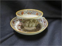 2PC LATE 1700'S FERRYBRIDGE BOWL AND CUP