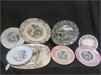 8PC SELECTION OF ASSORTED ANTIQUE TRANSFERWARE