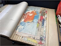 Extra large WWII maps scrap book