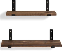 Floating Wood Shelves for Wall Mounted Set of 2