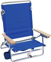 Rio Brands 5 Position Classic Lay Flat Beach Chair