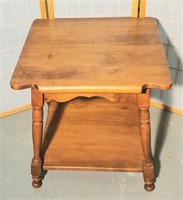 Sturdy Primitive Maple Wooden side table