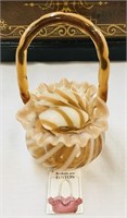Marked Fenton Basket 7 1/2 Inches tall