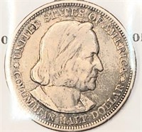 1893 Silver Columbus expedition half dollar  A